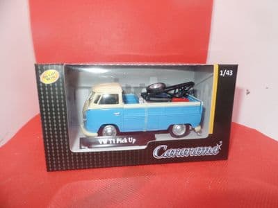 Cararama 4-13459  1/43 O Scale VW T1 Pick Up Tow Truck Blue/White  c/w  Winch