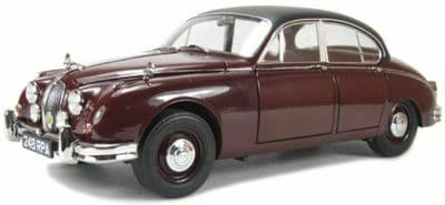 Cararama 4-16741 1/43 O Scale Jaguar MKII 2 Burgundy Black Roof Inspector Morse