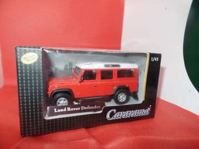 Cararama 4-532360  1/43 O Scale  4-55280 Land Rover Defender 90 4 Door Red with White Roof