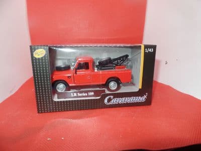 Cararama 4-54044  1/43 O Scale Land Rover 109 Pickup  Recovery Tow Truck Red  c/w  Winch