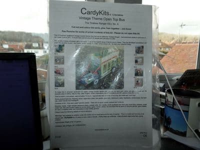 CardyKits LONDON BUS CARD KIT Vintage Open Top Bus