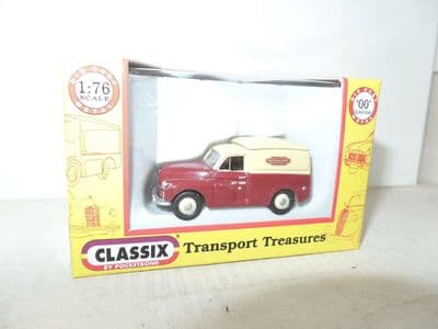 Classix EM76629 1/76 OO Scale Morris Minor 1000 Van British Rail Maroon & Cream