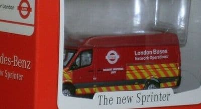 CMNL UKVAN1004  Mercedes Sprinter Van London Transport Buses Incident Response
