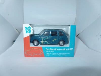 Corgi 2012 Destination London Olympics Taxi Cab Taxicab TX4 Fencing Green
