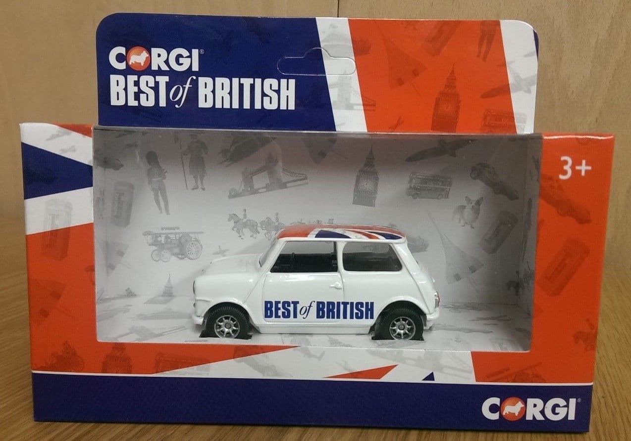 Corgi Classic Mini Modellauto Im Union Jack-Design – 1:36 Maßstab, Aus Metalldruckguss