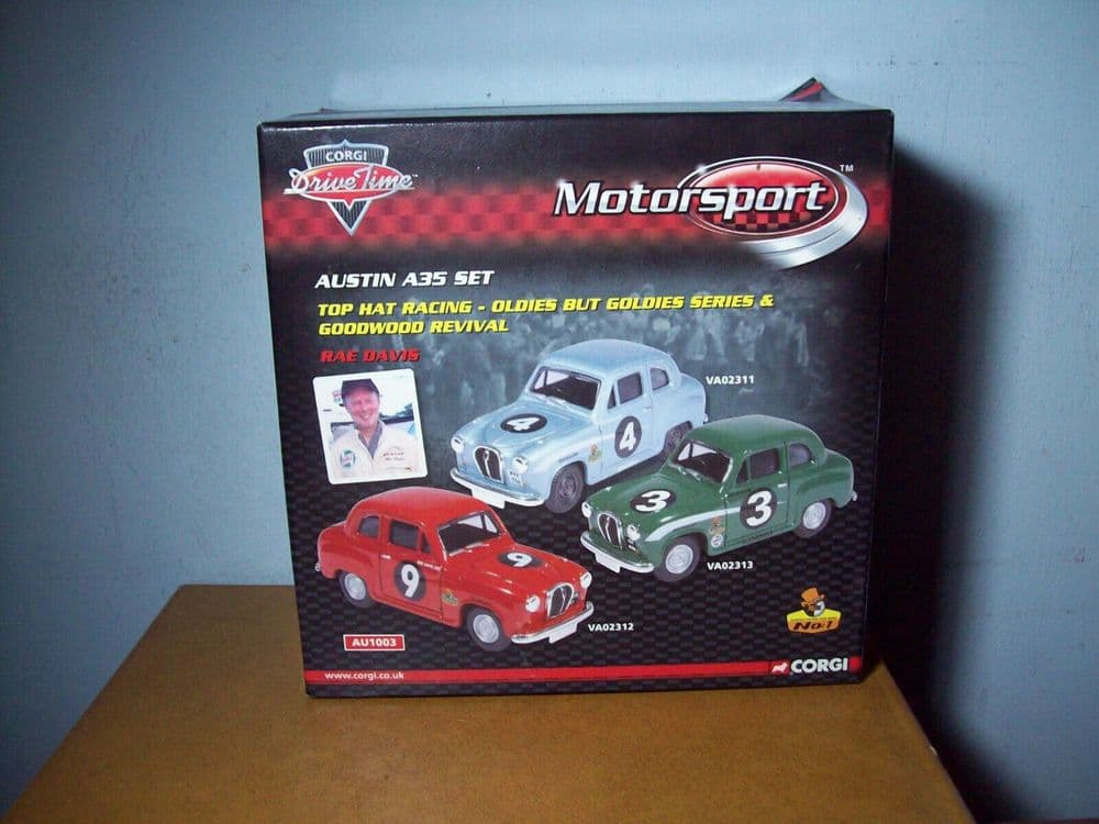 Corgi Lledo AU1003 1/43 VANGUARDS AUSTIN A35 SET TOP HAT RACING ...