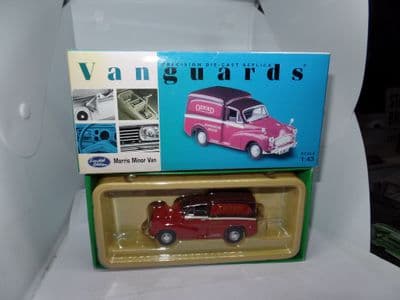 Corgi Lledo Vanguards VA01118 1/43 Scale Morris Minor 1000 Van  Oxford Motor Services Bus Support