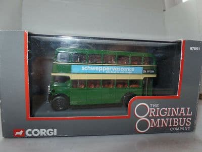 CORGI 1/76 OM45707 AEC Q DOUBLE DECK CARDIFF TRANSPORT
