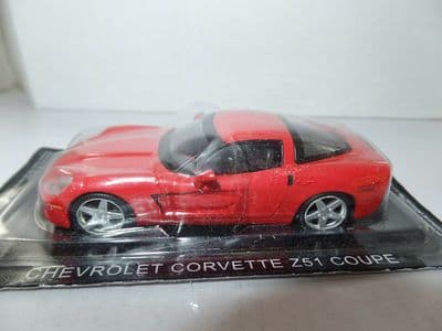 EF03 1/43 Scale Chevrolet Corvette Z51 Coupe Red - New on blister
