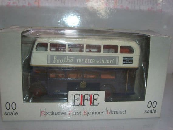 EFE 101002B Ex London AEC RT Bus 130 Birmingham via Halesowen Smiths Beer MIMB