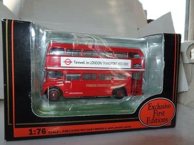 EFE 15628A AEC Routemaster Bus Farewell London Transport * RARE BLACK ADVERT *