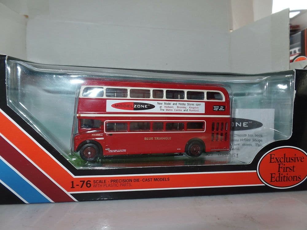 EFE 25605B AEC RCL Bus Blue Triangle London Romford Modelzone Worn Box