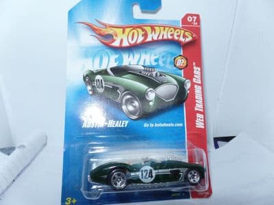 HOT WHEELS 2008 WEB TRADING CARS AUSTIN-HEALEY #07/24 DARK GREEN FACTORY SEALED