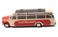 IXO BUS014 1/43 SCALE BORGWARD BO 4000 COACH 1952 Jhel Rundfahrt
