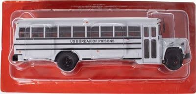 IXO Hachette PD076 1/43 Scale Berliet PCM U 1965 Schoolbus White US Bureau of Prisons