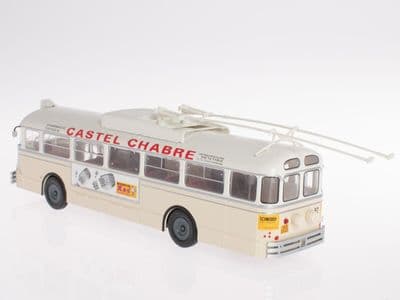 IXO Hachette PD110 1/43 Scale Chausson Vbc-Apurmtt Trolley Bus Trolleybus 1963 White France Toulon