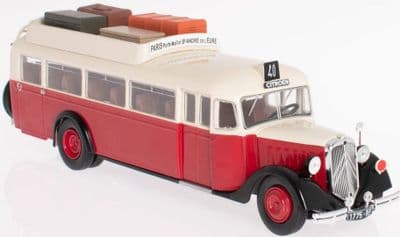 IXO Hachette PD112 1/43 Scale Citroen T45 1934 Bus Coach Air France 1953 Paris Red KLuggage