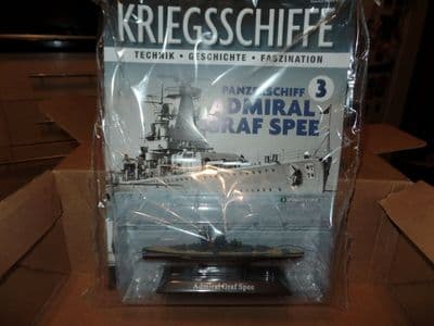 KZ03 Atlas DeAgostini 1/1250 Scale German Admiral Graf Spee Heavy Cruiser 1936