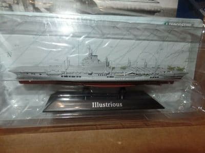 KZ08 Atlas DeAgostini 1/1250 Scale British Illustrious Aircraft Carrier 1940