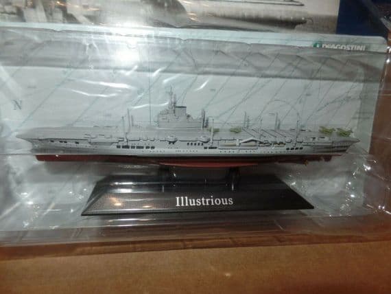 KZ08 Atlas DeAgostini 1/1250 Scale British Illustrious Aircraft Carrier 1940