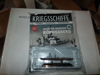 KZ15 Atlas DeAgostini 1/1250 Scale German Koenigsberg Light Cruiser 1926
