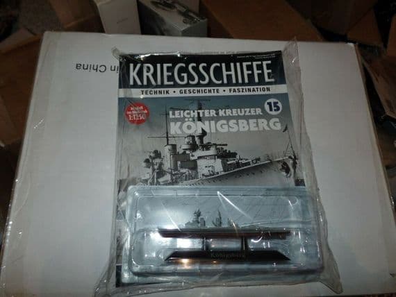 KZ15 Atlas DeAgostini 1/1250 Scale German Koenigsberg Light Cruiser 1926