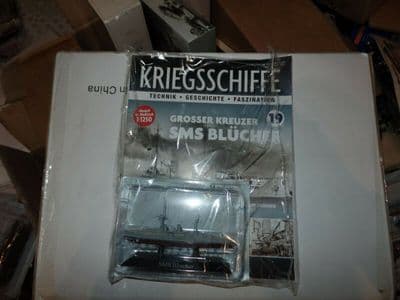 KZ19 Atlas DeAgostini 1/1250 Scale German S.M.S. Blucher Armored Cruiser 1908