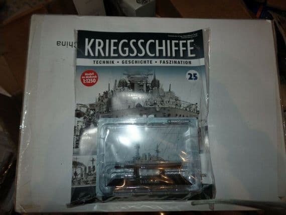 KZ25 Atlas DeAgostini 1/1250 Scale German Schlesien Battleship, 1906