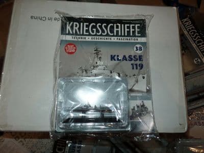 KZ26 Atlas DeAgostini 1/1250 Scale German Type Z1 Leberecht Maass Destroyer 1935