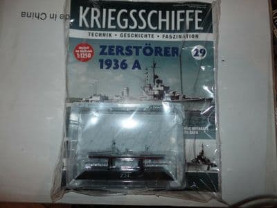 KZ29 Atlas DeAgostini 1/1250 Scale German Z24 - Type 36A  Destroyer 1936