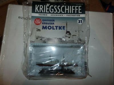 KZ31 Atlas DeAgostini 1/1250 Scale German Moltke Battle Cruiser  1911
