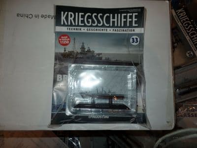 KZ33 Atlas DeAgostini 1/1250 Scale German Bremen Class Frigate 1982