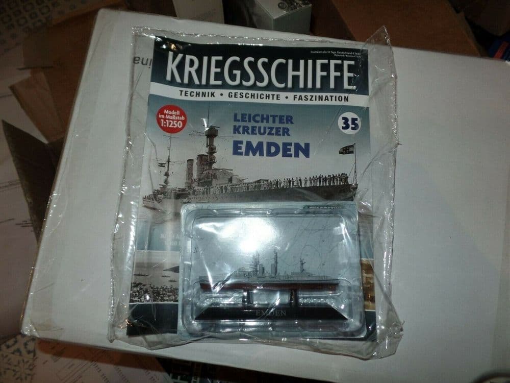 Maquette Diecast De Agostini Emden Cruiser - Échelle 1/1250, Navire Militaire, Collection