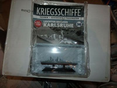 KZ36 Atlas DeAgostini 1/1250 Scale German Karlsruhe Light Cruiser  1929