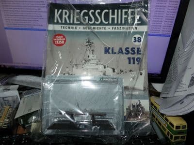 KZ38 Atlas DeAgostini 1/1250 Scale German Z1 Class Destroyer 1959