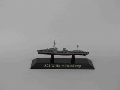 KZ45 Atlas DeAgostini 1/1250 Scale German Type 36 Heidkamp Z21 Destroyer 1943