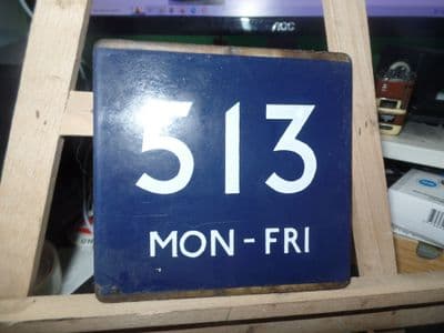 London Transport Bus E Plate Blue 513 Mon-Fri  Red Arrow Waterloo & London Bridge