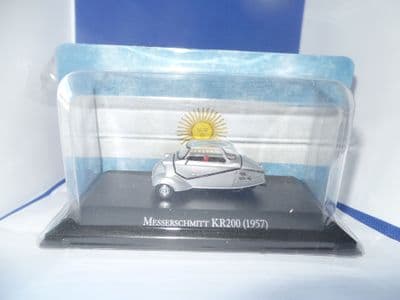 LX75 1/43 SCALE Messerschmitt Kr200 Bubblecar Silver Grey 1957 Argentina