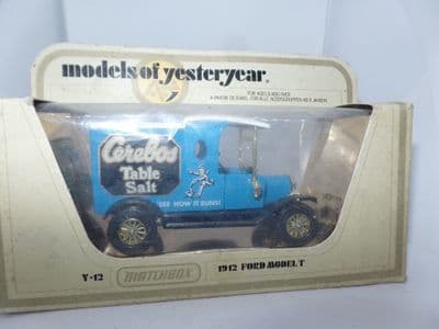 Matchbox Models of Yesteryear Y12 Y-12 1912 Ford Model T Van Cerebos Salt