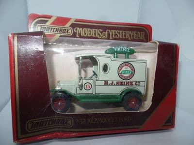 Matchbox Models of Yesteryear Y12 Y-12 1912 Ford Model T Van H J Heinz  Gurkin on Roof