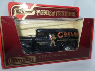 Matchbox Models of Yesteryear Y19 Y-19  1937 G.M.C. VAN  GOBLIN ELECTRIC CLEANERS...