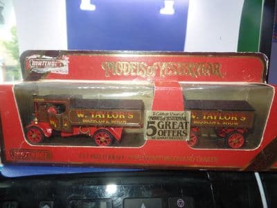 Matchbox Models of Yesteryear Y27 Y-27 1922 Foden Steam Wagon & Trailer W Taylors Bioscope Show