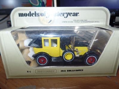 Matchbox Models of Yesteryear Y7 Y-7 1920 ROLLS ROYCE 1912 Yellow