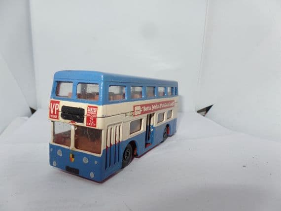 Matchbox Super Kings K15 Daimler Fleetline Code 3 Bus Blue & Cream Corporation Transport UB
