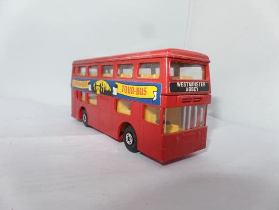 Matchbox SuperKings K15 Daimler Fleetline Bus London Transport  Tour Bus Westminster Abbey UB