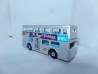 Matchbox SuperKings K15 Fleetline Bus Royal Wedding Charles Diana 1981 UB