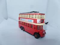 Matchbox Yesteryear Y10 1931 AEC Diddler Trolleybus London Transport 604 Hampton Court UB