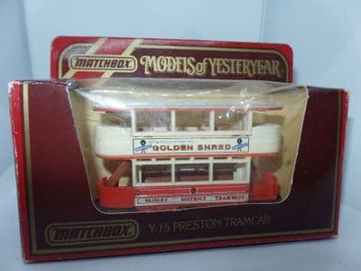 Matchbox Yesteryear  Y15 D 1920  Preston Tram Paisley Tramways MIB