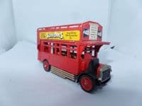 MATCHBOX YESTERYEAR Y23 1922 AEC S TYPE  BUS London General Hither Green Schweppes Ads UB