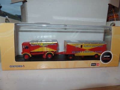 Oxford 76AEC019 AEC019 1/76 OO AEC Matador & Trailer Robert Brothers Circus